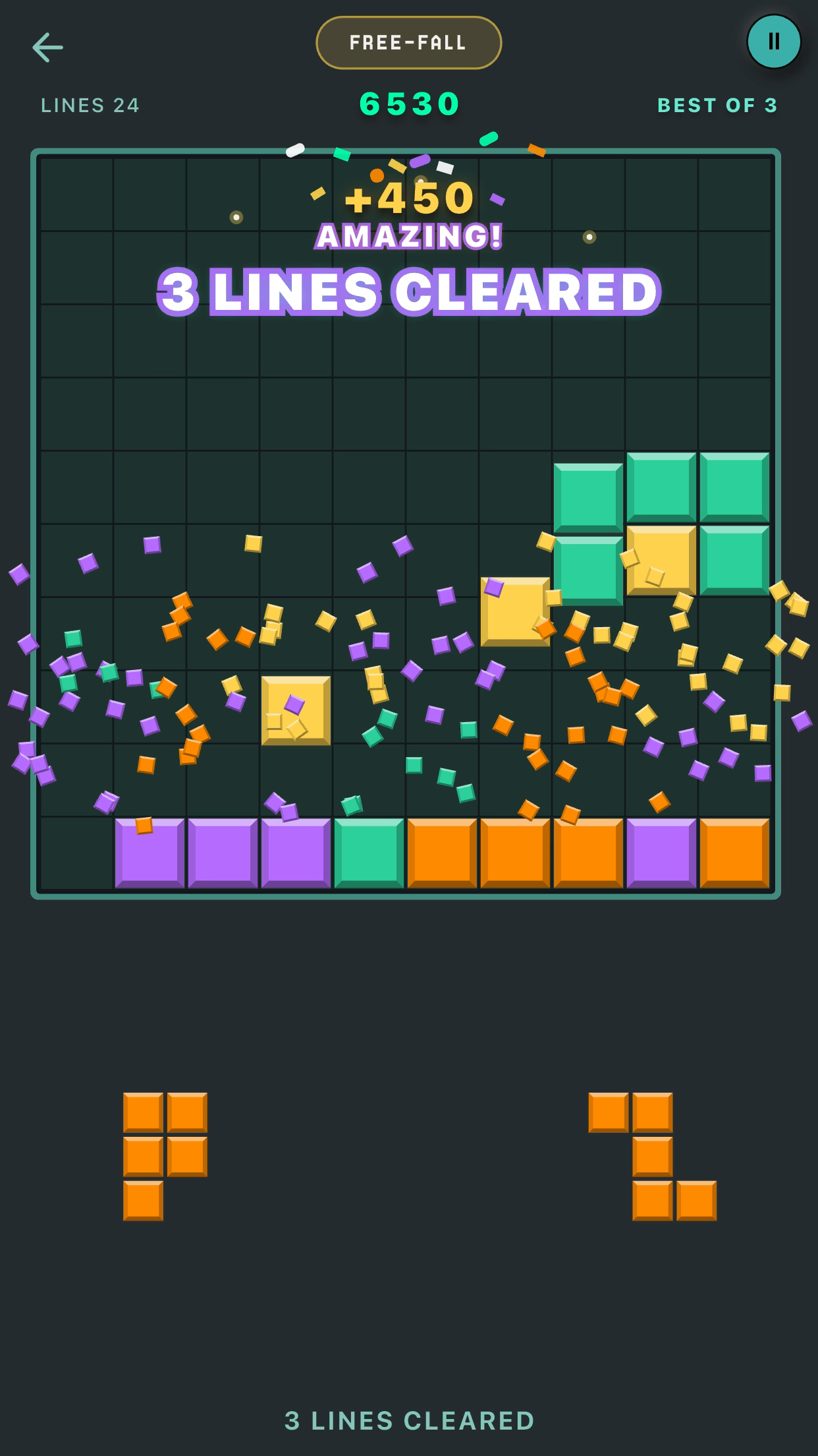 Dropomino Blast mode gameplay